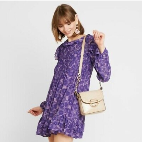 Free People These Dreams Mini Dress Purple Violet - Picture 6 of 8